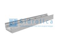 Гидролика Лоток водоотводный бетонный коробчатый (СО-100мм)  с оцинкованнйо насадкой КП 100.16,3 (10).10(6,5)- BGF-Z