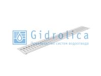 Гидролика Решетка водоприемная Gidrolica Standart РВ-10.13,6.100 - штампованная стальная оцинкованная с отверстиями для крепления, кл. А15
