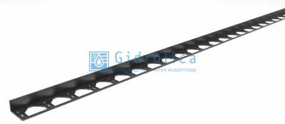 Гидролика Бордюр Gidrolica Line Б-300.8,5.4.5 - пластиковый черный L3000