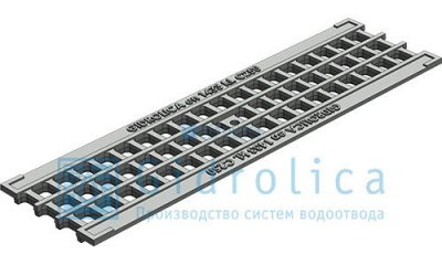 Гидролика Решетка водоприемная Gidrolica Standart РВ -10.13,6.50 ячеистая чугунная ВЧ оцинкованная, кл. С250