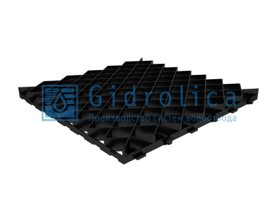 Гидролика Решетка газонная Gidrolica Eco Pro РГ-60.60.4 - пластиковая черная