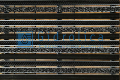 Гидролика Придверная решетка Gidrolica Step - резина+текстиль+щетка,  м.кв.